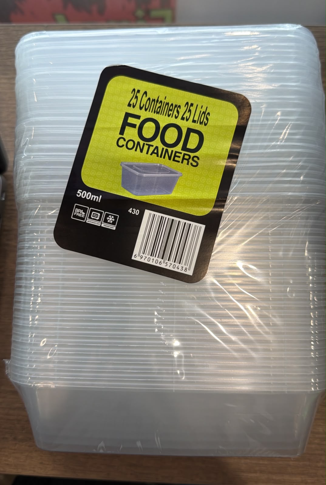 Food Containers 25 Containers 25 Lids 500ml