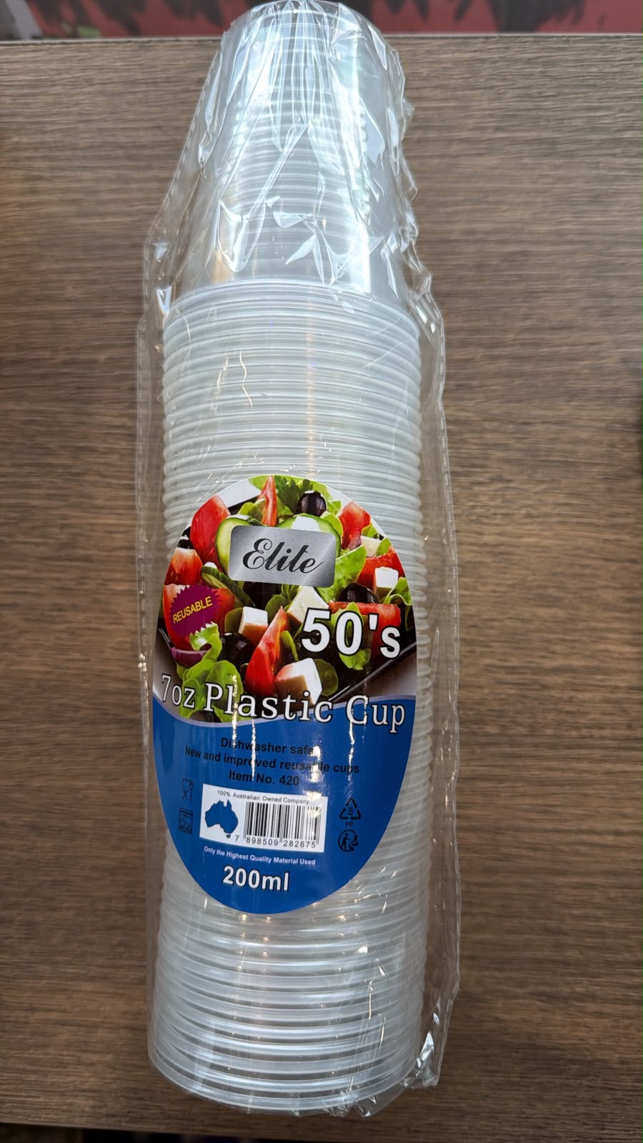 Elite 7oz Plastic Cups 200ml