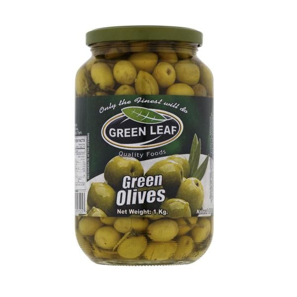 Green Leaf Green Olives With