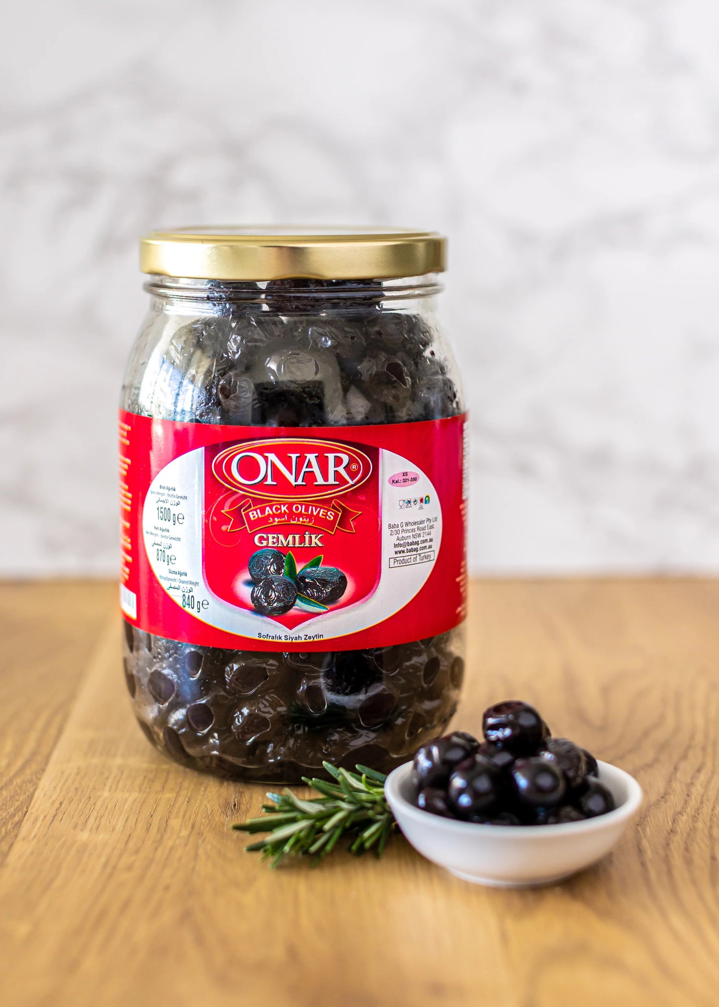 Onar Blk Olive Gemlik 900g